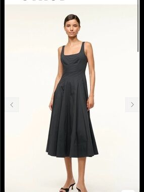 STAUD | Dresses | New Staud Faux Leather Abstract Midi Dress Size 6 944 |  Poshmark
